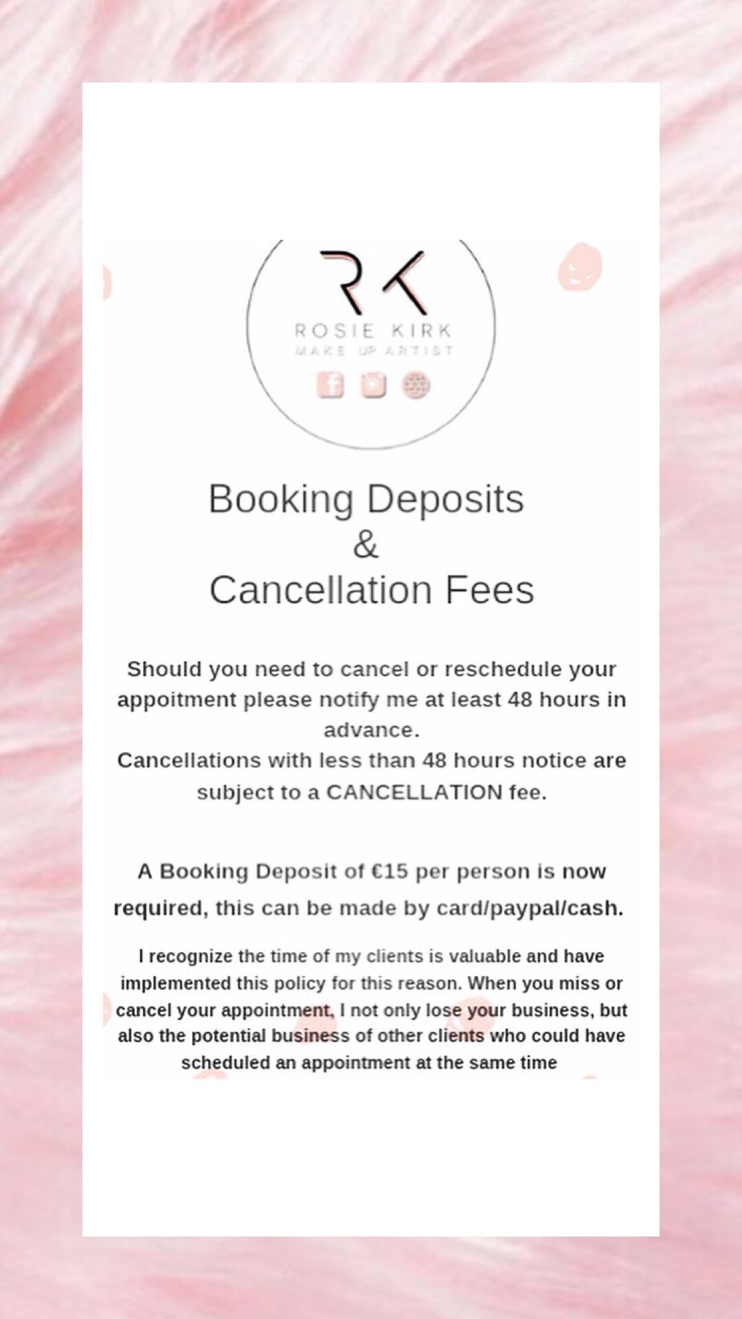 Makeup Booking Deposit